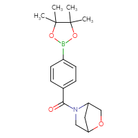 Chemical structure of 5-[4-(4,4,5,5-tetramethyl-1,3,2-dioxaborolan-2-yl)benzoyl]-2-oxa-5-azabicyclo[2.2.1]heptane - CSSB02526791248
