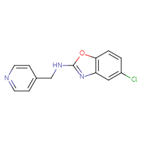 Chemical structure of 5-chloro-N-[(pyridin-4-yl)methyl]-1,3-benzoxazol-2-amine - CSSB03437157887