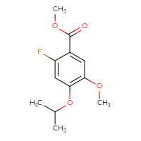 Chemical structure of methyl 2-fluoro-5-methoxy-4-(propan-2-yloxy)benzoate - CSSB00133650384