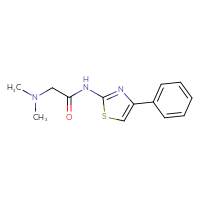 Chemical structure of 2-(dimethylamino)-N-(4-phenyl-1,3-thiazol-2-yl)acetamide - CSSB00103836750