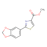 Chemical structure of methyl 2-(2H-1,3-benzodioxol-5-yl)-1,3-thiazole-4-carboxylate - CSSB00001018131