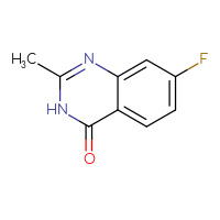 Chemical structure of 7-fluoro-2-methyl-3,4-dihydroquinazolin-4-one - CSSB00011386843