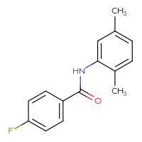 Chemical structure of N-(2,5-dimethylphenyl)-4-fluorobenzamide - CSSB00000579676