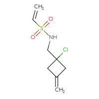Chemical structure of N-[(1-chloro-3-methylidenecyclobutyl)methyl]ethene-1-sulfonamide - CSMB21332099453