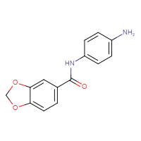 Chemical structure of N-(4-aminophenyl)-2H-1,3-benzodioxole-5-carboxamide - CSSB00055364765