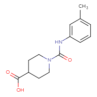 Chemical structure of 1-[(3-methylphenyl)carbamoyl]piperidine-4-carboxylic acid - CSSB00000631553