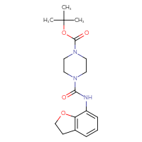 Chemical structure of tert-butyl 4-[(2,3-dihydro-1-benzofuran-7-yl)carbamoyl]piperazine-1-carboxylate - CSSB00377119256