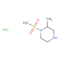 Chemical structure of 1-methanesulfonyl-2-methylpiperazine hydrochloride - CSSB00020590961