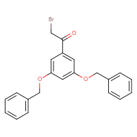 Chemical structure of 1-[3,5-bis(benzyloxy)phenyl]-2-bromoethan-1-one - CSSB00010177895