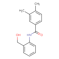 Chemical structure of N-[2-(hydroxymethyl)phenyl]-3,4-dimethylbenzamide - CSSB00042842595
