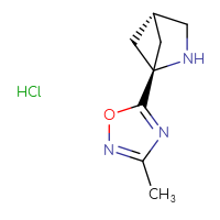 Chemical structure of (1s,4s)-1-(3-methyl-1,2,4-oxadiazol-5-yl)-2-azabicyclo[2.1.1]hexane hydrochloride - CSSB06446545760