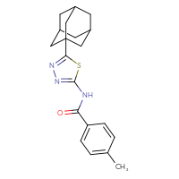 Chemical structure of N-[5-(adamantan-1-yl)-1,3,4-thiadiazol-2-yl]-4-methylbenzamide - CSSB00027977938