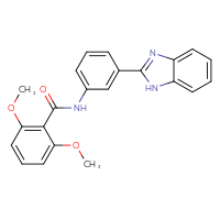 Chemical structure of N-[3-(1H-1,3-benzodiazol-2-yl)phenyl]-2,6-dimethoxybenzamide - CSSB00046215945