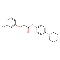 Chemical structure of 2-(3-bromophenoxy)-N-[4-(piperidin-1-yl)phenyl]acetamide - CSSB00106592787