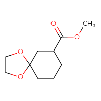 Chemical structure of methyl 1,4-dioxaspiro[4.5]decane-7-carboxylate - CSSB00011000313