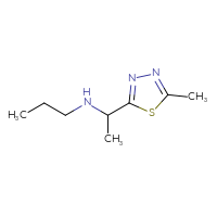 Chemical structure of [1-(5-methyl-1,3,4-thiadiazol-2-yl)ethyl](propyl)amine - CSSB00012329705