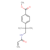 Chemical structure of methyl 4-[2-methyl-1-(prop-2-enamido)propan-2-yl]benzoate - CSSB21332166864
