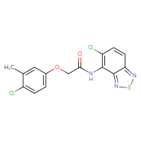 Chemical structure of N-(5-chloro-2,1,3-benzothiadiazol-4-yl)-2-(4-chloro-3-methylphenoxy)acetamide - CSSB00047287595