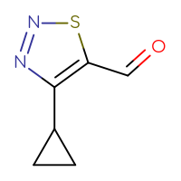Chemical structure of 4-cyclopropyl-1,2,3-thiadiazole-5-carbaldehyde - CSSB00010623749