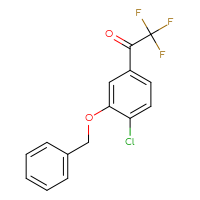 Chemical structure of 1-[3-(benzyloxy)-4-chlorophenyl]-2,2,2-trifluoroethan-1-one - CSSB21103685669