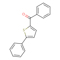 Chemical structure of phenyl(5-phenylthiophen-2-yl)methanone - CSSB02232939018