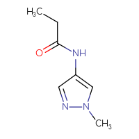 Chemical structure of N-(1-methyl-1H-pyrazol-4-yl)propanamide - CSSB00011257707
