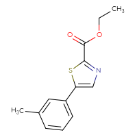 Chemical structure of ethyl 5-(3-methylphenyl)-1,3-thiazole-2-carboxylate - CSSB00020649190