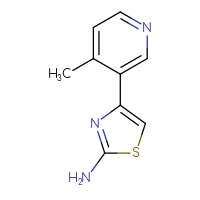 Chemical structure of 4-(4-methylpyridin-3-yl)-1,3-thiazol-2-amine - CSSB00018258876