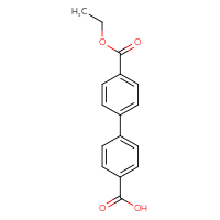 Chemical structure of 4'-(ethoxycarbonyl)-[1,1'-biphenyl]-4-carboxylic acid - CSSB00150702387