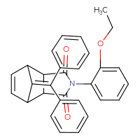 Chemical structure of 10-(diphenylmethylidene)-4-(2-ethoxyphenyl)-4-azatricyclo[5.2.1.0²,⁶]dec-8-ene-3,5-dione - CSSB00121705106