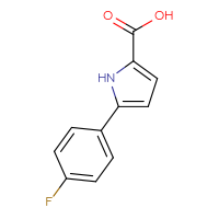 Chemical structure of 5-(4-fluorophenyl)-1H-pyrrole-2-carboxylic acid - CSSB00000071881