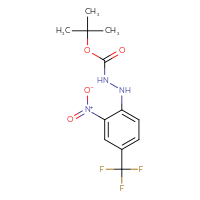 Chemical structure of N'-[2-nitro-4-(trifluoromethyl)phenyl](tert-butoxy)carbohydrazide - CSSB00038528894