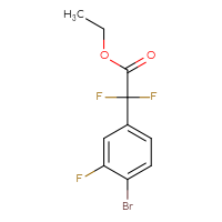 Chemical structure of ethyl 2-(4-bromo-3-fluorophenyl)-2,2-difluoroacetate - CSSB00011079845