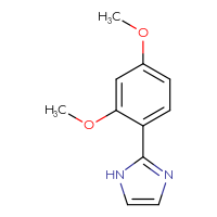 Chemical structure of 2-(2,4-dimethoxyphenyl)-1H-imidazole - CSSB00010196760
