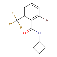 Chemical structure of 2-bromo-N-cyclobutyl-6-(trifluoromethyl)benzamide - CSSB01409435264