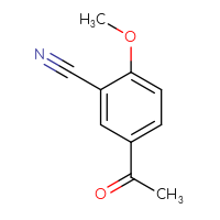 Chemical structure of 5-acetyl-2-methoxybenzonitrile - CSSB00009868258