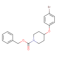 Chemical structure of benzyl 4-(4-bromophenoxy)piperidine-1-carboxylate - CSSB02128998211