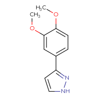 Chemical structure of 3-(3,4-dimethoxyphenyl)-1H-pyrazole - CSSB00011216727