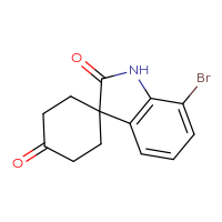 Chemical structure of 7'-bromo-1',2'-dihydrospiro[cyclohexane-1,3'-indole]-2',4-dione - CSSB21224752593