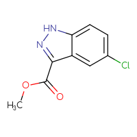 Chemical structure of methyl 5-chloro-1H-indazole-3-carboxylate - CSSB00010178028