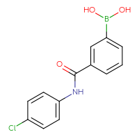 Chemical structure of {3-[(4-chlorophenyl)carbamoyl]phenyl}boronic acid - CSSB00020605929