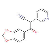 Chemical structure of 3-(2H-1,3-benzodioxol-5-yl)-3-oxo-2-(pyridin-3-yl)propanenitrile - CSSB00036535352