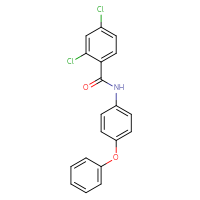 Chemical structure of 2,4-dichloro-N-(4-phenoxyphenyl)benzamide - CSSB00102547094