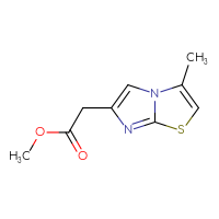 Chemical structure of methyl 2-{3-methylimidazo[2,1-b][1,3]thiazol-6-yl}acetate - CSSB00039866128
