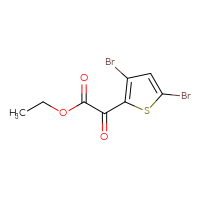 Chemical structure of ethyl 2-(3,5-dibromothiophen-2-yl)-2-oxoacetate - CSSB00113363246