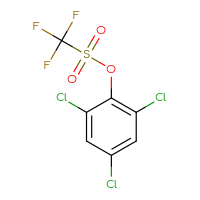 Chemical structure of 2,4,6-trichlorophenyl trifluoromethanesulfonate - CSSB00153435156
