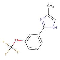 Chemical structure of 4-methyl-2-[3-(trifluoromethoxy)phenyl]-1H-imidazole - CSSB00131689890