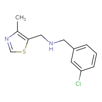 Chemical structure of [(3-chlorophenyl)methyl][(4-methyl-1,3-thiazol-5-yl)methyl]amine - CSSB00005738233