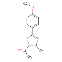 Chemical structure of 1-[2-(4-methoxyphenyl)-4-methyl-1,3-thiazol-5-yl]ethan-1-one - CSSB00000256551