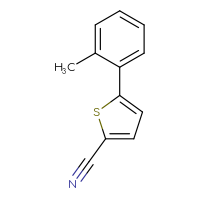 Chemical structure of 5-(2-methylphenyl)thiophene-2-carbonitrile - CSSB00011069763